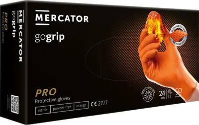 Produktbild von Nitrilové rukavice GoGrip oranžové velikost L, 50 ks