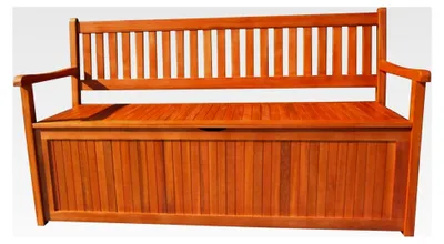 Produktbild von Truhenbank Beno, 3-Sitzer Gartenbank mit Stauraum aus Akazie, -