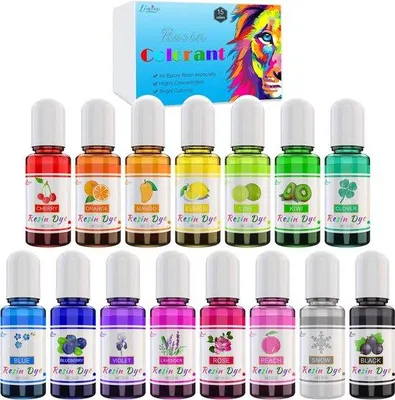 Image de Concentré de pigments époxy, 15 couleurs, 10 ml, pour résine synthétique, artisanat
