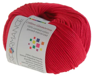 50g Strickgarn Cotton Glamorous rot