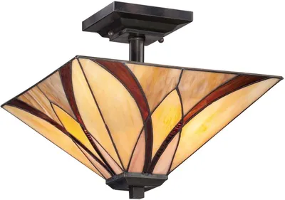 Produktbild von Elstead Asheville Deckenleuchte E27 2-fach 31cm Valiant Bronze