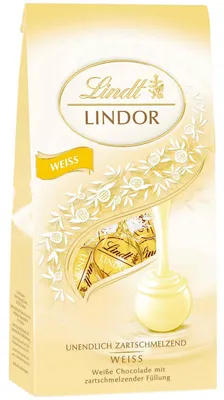 Produktbild von Lindt Lindor Kugeln Weiße Schokolade 100g