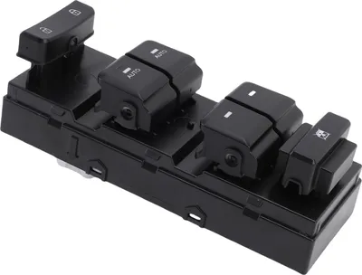 Image de Interrupteur principal pour lève-vitre, 93570 C1010, côté conducteur gauche, pièce de rechange pour Sonata 2015-2019, noir