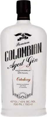 Produktbild von Dictador Ortodoxy Colombian Aged White Gin 43,00 % 0,70 Liter