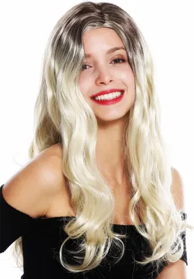 Produktbild von WIG ME UP Perücke lang gewellt Scheitel Ombre Braun Hellblond GFW3315-88+6