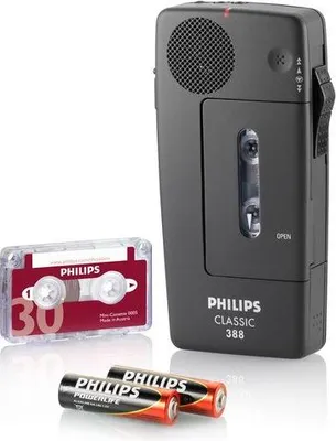 Produktbild von Philips Pocket Memo Classic 388, 400 - 4000 Hz, 128 mm, 63 mm, 25 mm, AA, 6,35 cm (2.5")