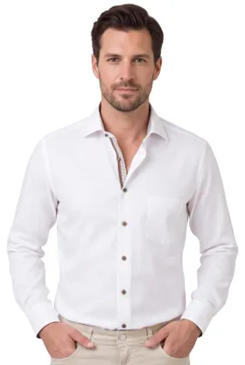 Produktbild von Eterna Hemd weiß Comfort Fit Baumwolle Semi-Weit Kragen