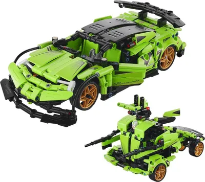 Immagine prodotto di Giocattoli STEM per bambini 2 in 1 App e telecomando Auto/Robot 461 pezzi
