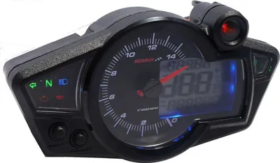 Produktbild von RX1N GP Style BA011210 KOSO Tachometer schwarz blau beleuchtet ATV Motorrad Quad