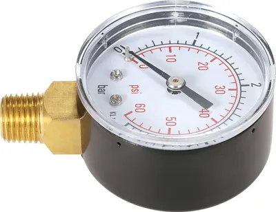 Zdjęcie produktu dla ciśnieniomierz hydrauliczny z tarczą 50 mm do filtrów basenowych Manometr 1/4" z gwintem NPT