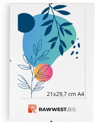 Produktbild von RAWWEST.BIS Rahmenloser Bilderrahmen A4 21x29,7 cm Cliprahmen mit Kunstglas Plexi