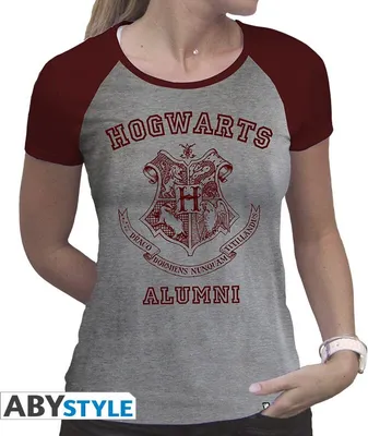 Produktbild von Harry Potter Damen T-Shirt (Girlie): Hogwarts Alumni (grau) M