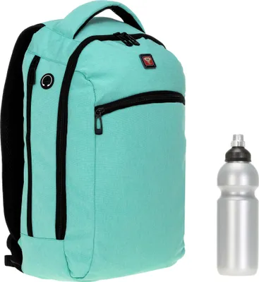 Produktbild von Rucksack Laptoprucksack Elephant Bjarne Freizeitrucksack DIN A4 Bürorucksack Bürotasche Damen Mädchen 12815 Mint + Trinkflasche