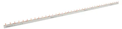 Zdjęcie produktu dla Listwa kablowa 3-stykowa, 16 mm, 1 m - Szyna fazowa 3 bieguny 16 mm² 1000 mm 22963.003000