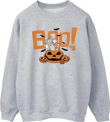 Produktbild von Tom & Jerry - "Halloween Boo!" Sweatshirt für Herren BI47143 (XXL) (Grau)