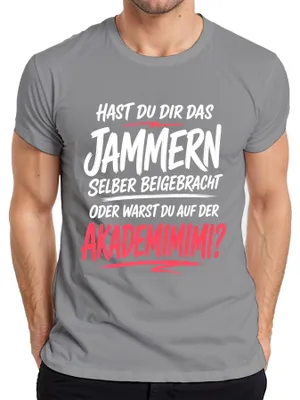 Produktbild von Akademimimi Jammern Lustiger Spruch Sarkasmus Statement Heulsuse Herren T-Shirt, Grau, XXL