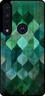 Immagine prodotto di Smartphonica Custodia per Motorola Moto G8 Plus con stampa di foglie verdi - Custodia backcover in TPU con design a foglie verdi - Verde