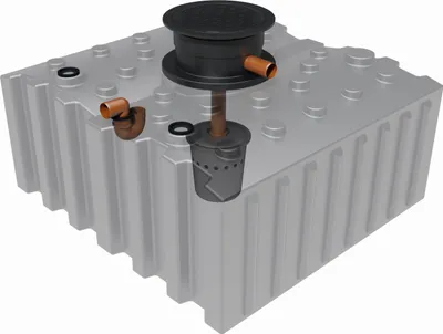 Produktbild von GreenLife Regenwasser-Flachtank 5.000 l mit Biovitor Regenwassertank Bodentank