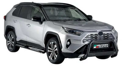 Image de Marchepieds Latéraux pour Toyota RAV4 Hybride 2019-2025 Acier Inoxy Noir