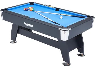 Produktbild von EG MW-104-black-blue|MUWO "Winner Pro" Billardtisch 183x102x81 cm schwarz blau