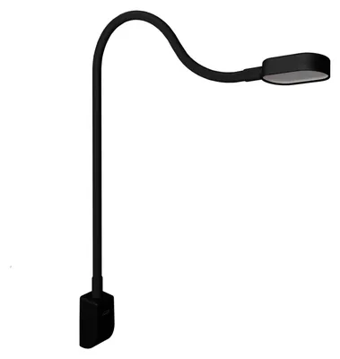 Image de kalb | Lampe de chevet LED Ilios USB-C Montage mural et angulaire Bras flexible Intensité variable Lot de 1 Noir