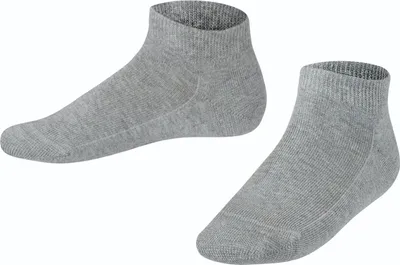 Image de Chaussettes de sport FALKE Family pour enfants, gris clair, pointures 23-26