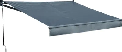 Image de Store banne SAULE 2,95 × 2,5m - Toile anthracite et structure grise