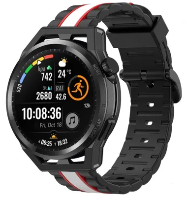 Produktbild von Strap-it Huawei Watch GT Runner Special Edition Armband (Schwarz/Weiß)