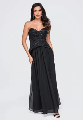 Produktbild von LARICA Abendkleid Gorset Maxi Flared LA-OM-DLR439 black L
