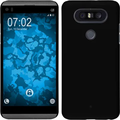 Produktbild von PhoneNatic Case kompatibel mit LG Q8 - Hülle schwarz gummiert Hard-case Cover