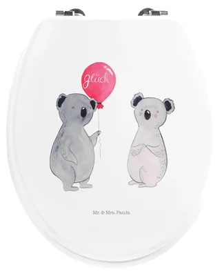 Produktbild von Mr. & Mrs. Panda Toilettendeckel Koala Luftballon - Weiß - Geschenk, Koalabär, Klo-Deckel, klo deckel, WC-Sitz, Party, WC Brille, Geburtstag