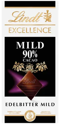 Productafbeelding van Lindt 3046920029759, Pure chocolade, 100 g, 2483 kJ, 592 kcal, 55 g, 30 g