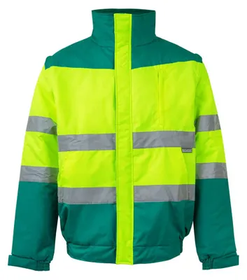 Productafbeelding van Velilla 161; tweedelige, gevoerde jas; kleur: groen en neongeel; maat L