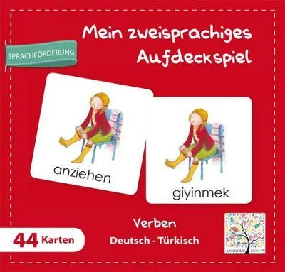 Produktbild von Mein zweisprachiges Aufdeckspiel, Verben Deutsch-Türkisch (Kinderspiel)