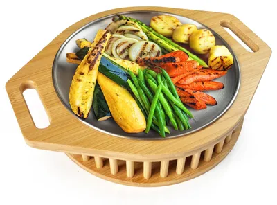 Image de Plaque de maintien au chaud Hotty - Support de barbecue en acier inoxydable