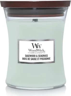 Produktbild von WoodWick Sagewood & Seagrass Medium Jar, Rund, Türkis, 1 Stück(e)