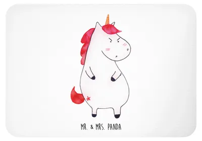 Produktbild von Mr. & Mrs. Panda magnet Einhorn Wut - Weiß - Geschenk, Arbeit, Einhörner, Unicorn, Notizhalter, zettelhalter, whiteboardmagnet, Lustig, Kühlschrankmagnet, Dekomagnet