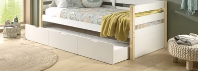 Produktbild von Vipack - Unterbett Margrit auf Rollen 90 x 190 cm, MDF Weiß lackiert