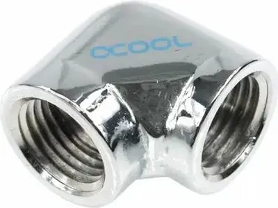 Productafbeelding van Alphacool 17041, adapter, messing, chroom, 1/4", 90°, mannelijk