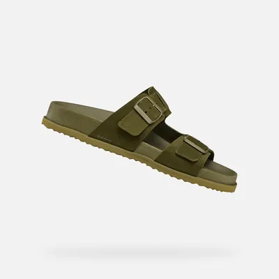 Obrázek produktu pro Pánské pantofle Geox v khaki barvě od značky Parnaiba, velikost 46