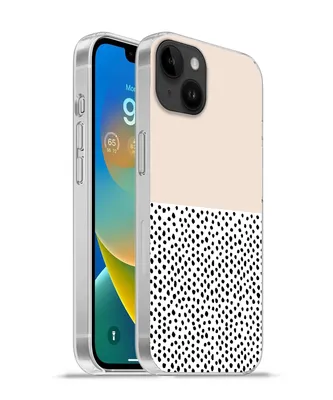 Produktbild von MuchoWow® Handyhülle Schutzhülle Hülle für Apple iPhone 14 Plus - Soft case Polka dots - Weiß - Schwarz Silikon Softcase Handy Hülle - Abbildung