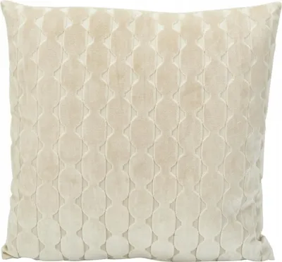 Immagine prodotto di Cuscino decorativo in velluto 45x45 cm color crema morbido