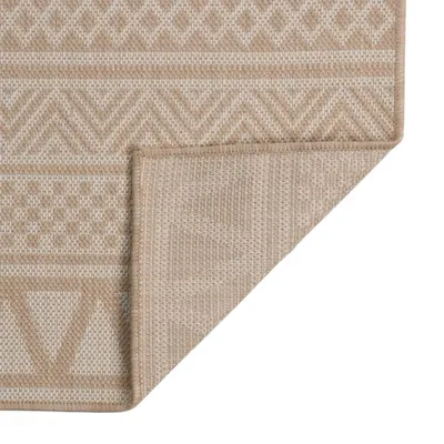 Immagine prodotto di vidaXL Tappeto per esterni a trama piatta 200x280 cm a righe marroni