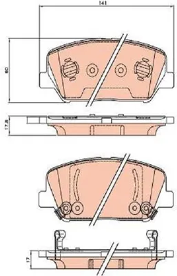 Produktbild von TRW Bremsbeläge Satz Vorne für KIA OPTIMA GDB3621