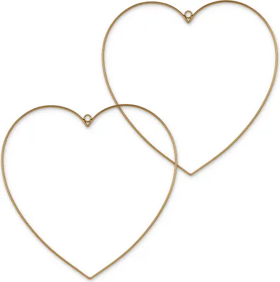 Produktbild von Metall-Herzen 2er zum Aufhängen 30 cm gold Herz-Deko Basteln