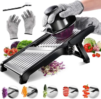 Productafbeelding van Multifunctionele 5-in-1 Groentesnijder en Mandoline met Verstelbare Instellingen