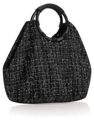 Produktbild von Reisenthel loopbag hobo, Frau, Hobo-Tasche, Reißverschlusstasche, Schwarz, Muster, Schwarz