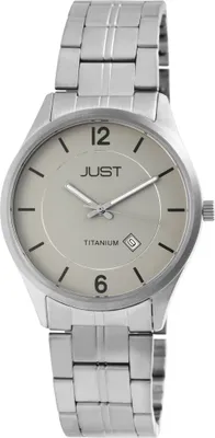 Produktbild von Just Herrenuhr mit Gliederarmband, Titan, 5 ATM
