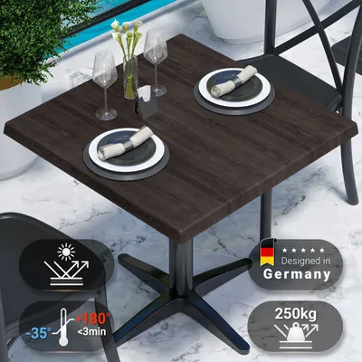 Produktbild von JAMAIKA | Bistro Außen Tischplatte | B:T 60 x 60 cm | Wenge | Quadratisch | Topalit Tischplatte