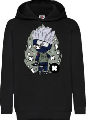 Produktbild von Kinder Kapuzenpullover Naruto Kakashi 01, 12-13 Jahr - 152 / Schwarz